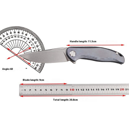 M390 Titanium Alloy Handle Portable Camping Fishing Survival Outdoor Pocket Fruit EDC Cutter