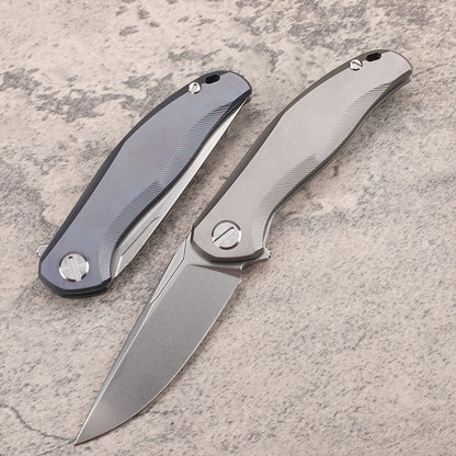 M390 Titanium Alloy Handle Portable Camping Fishing Survival Outdoor Pocket Fruit EDC Cutter