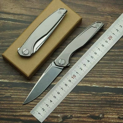 M390 Titanium Alloy Handle Portable Camping Fishing Survival Outdoor Pocket Fruit EDC Cutter