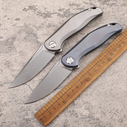 M390 Titanium Alloy Handle Portable Camping Fishing Survival Outdoor Pocket Fruit EDC Cutter