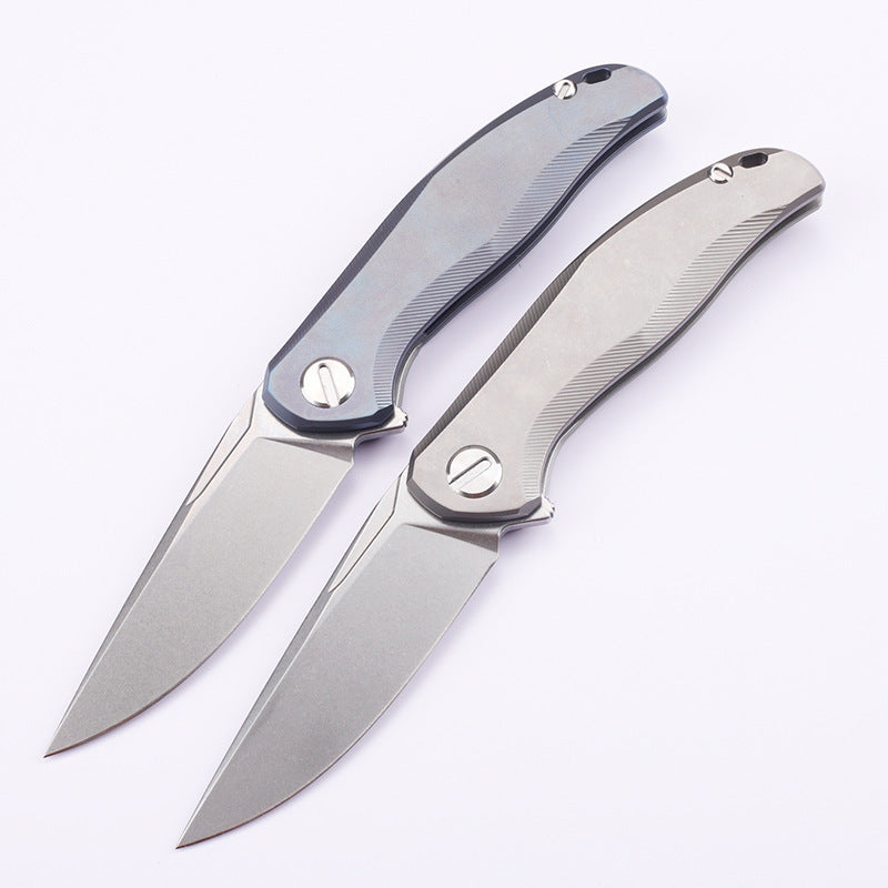 M390 Titanium Alloy Handle Portable Camping Fishing Survival Outdoor Pocket Fruit EDC Cutter